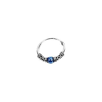 NKlaus unique 925 ARGENT STERLING Créole celtique Bali Larissa boule bleue 14mm - Publicité NKlaus unique 925 ARGENT STERLING Créole celtique Bali Larissa boule bleue 14mm - Publicité