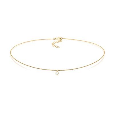 Elli Collier Femme Pendentif Ras Du Cou Noble Avec Pierre De Lune - Publicité Elli Collier Femme Pendentif Ras Du Cou Noble Avec Pierre De Lune - Publicité