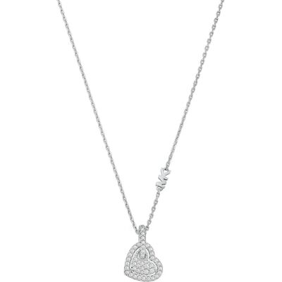 Michael Kors Collier pendentif pour femme en argent orné de pierres semi-précieuses avec fermoir anneau à ressort - Publicité Michael Kors Collier pendentif pour femme en argent orné de pierres semi-précieuses avec fermoir anneau à ressort - Publicité