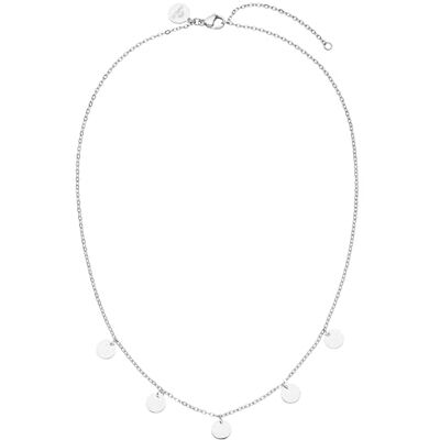 Purelei® Collier Kalea, Collier pour femmes en acier inoxydable, Chaîne résistante à l'eau avec 5 pendentifs, Longueur réglable 40-45 cm, Cadeau pour femme - Publicité Purelei® Collier Kalea, Collier pour femmes en acier inoxydable, Chaîne résistante à l'eau avec 5 pendentifs, Longueur réglable 40-45 cm, Cadeau pour femme - Publicité