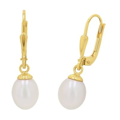 AMOR Boucles d'Oreilles pour Femme en Or 375 Avec Perles Boucle d'Oreille Pendante AMR-E0035 - Publicité AMOR Boucles d'Oreilles pour Femme en Or 375 Avec Perles Boucle d'Oreille Pendante AMR-E0035 - Publicité