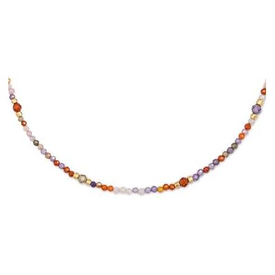 SINGULARU Collier Crystal Summer. Acier avec finition plaqué or 8 kt. Chaîne avec motif cristaux colorés. Longueur 35 cm + 5 cm. Bijoux pour femme - Publicité SINGULARU Collier Crystal Summer. Acier avec finition plaqué or 8 kt. Chaîne avec motif cristaux colorés. Longueur 35 cm + 5 cm. Bijoux pour femme - Publicité