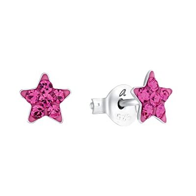 AMOR Boucles d'Oreilles avec Cristal Clou d'Oreille en Forme d'Étoile - Publicité AMOR Boucles d'Oreilles avec Cristal Clou d'Oreille en Forme d'Étoile - Publicité