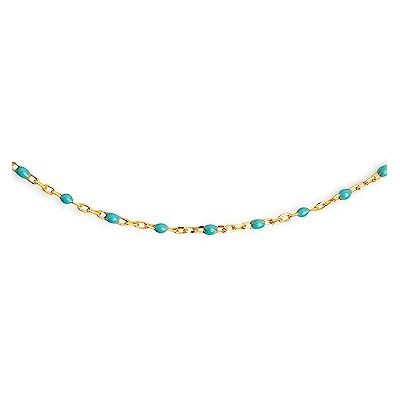 SINGULARU Collier Dots Turquoise Émail. Chaîne avec pierres naturelles en argent 925 avec finition plaqué or 18 kt ou rhodium. Chaîne taille unique. Bijoux pour femme - Publicité SINGULARU Collier Dots Turquoise Émail. Chaîne avec pierres naturelles en argent 925 avec finition plaqué or 18 kt ou rhodium. Chaîne taille unique. Bijoux pour femme - Publicité