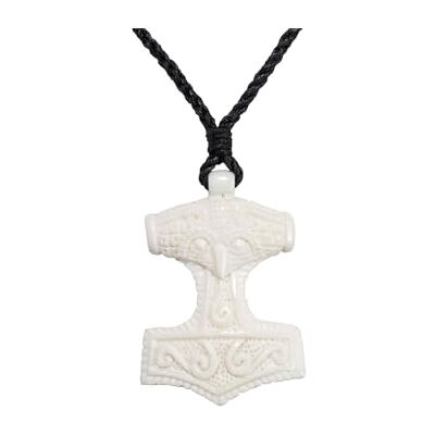 81stgeneration Collier Marteau de Thor Gravé à la Main en Os pour Homme Pendentif Amulette Divine de la Mythologie Nordique Dons Spirituels pour les Femmes Bijoux Gothiques Cadeaux Vikings - Publicité 81stgeneration Collier Marteau de Thor Gravé à la Main en Os pour Homme Pendentif Amulette Divine de la Mythologie Nordique Dons Spirituels pour les Femmes Bijoux Gothiques Cadeaux Vikings - Publicité