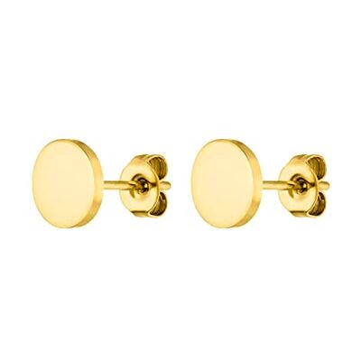 Purelei Boucles d’oreilles Coin (Or, Argent), Boucles d’oreilles Rondes Unisexes Fantaisie en Acier inoxydable, Puces Résistantes à l’eau pour Homme et Femme, 7,5 mm de diamètre - Publicité Purelei Boucles d’oreilles Coin (Or, Argent), Boucles d’oreilles Rondes Unisexes Fantaisie en Acier inoxydable, Puces Résistantes à l’eau pour Homme et Femme, 7,5 mm de diamètre - Publicité