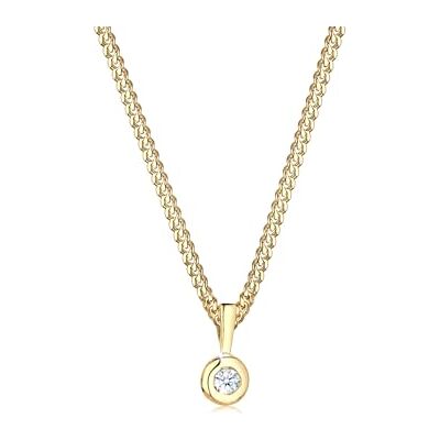 DIAMORE Elli DIAMONDS Collier Femmes Cercle Rond Diamant (0.03 ct.) en Argent Sterling 925 - Publicité DIAMORE Elli DIAMONDS Collier Femmes Cercle Rond Diamant (0.03 ct.) en Argent Sterling 925 - Publicité