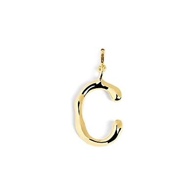 SINGULARU Charm Letter XL. Pendentif initial en laiton avec finition plaqué or 18Kt. À combiner avec un collier. Bijoux pour femme. Lettre C - Publicité SINGULARU Charm Letter XL. Pendentif initial en laiton avec finition plaqué or 18Kt. À combiner avec un collier. Bijoux pour femme. Lettre C - Publicité