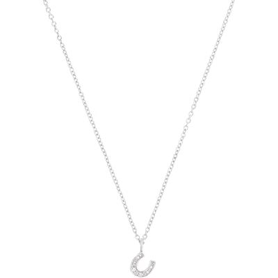 s.Oliver Chaîne avec pendentif en argent sterling 925 Filles Enfants Collier, avec zirconium synth., 37+3 cm, argent, fer à cheval, Livré en boîte cadeau de bijoux - Publicité s.Oliver Chaîne avec pendentif en argent sterling 925 Filles Enfants Collier, avec zirconium synth., 37+3 cm, argent, fer à cheval, Livré en boîte cadeau de bijoux - Publicité