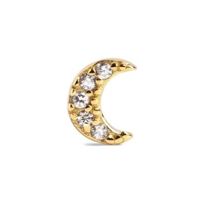 SINGULARU Boucle d'Oreille Mini Moon Spark Argent Plaqué Or Bijoux pour femmes - Publicité SINGULARU Boucle d'Oreille Mini Moon Spark Argent Plaqué Or Bijoux pour femmes - Publicité