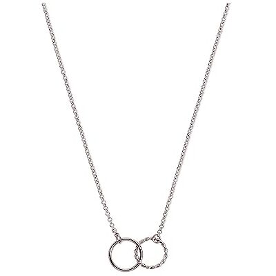 SINGULARU Collier Circles Twist. Pendentif avec anneaux en laiton avec finition plaqué or 8 kt ou rhodium. Chaîne taille unique. Bijoux pour femme - Publicité SINGULARU Collier Circles Twist. Pendentif avec anneaux en laiton avec finition plaqué or 8 kt ou rhodium. Chaîne taille unique. Bijoux pour femme - Publicité