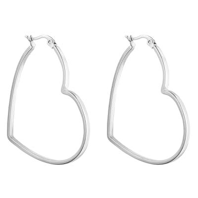 Purelei Boucles d’oreilles Big Love, Créoles femme en acier inoxydable, Boucles d’oreilles résistantes à l’eau en forme de coeur, Dimensions 44,5 x 42 mm - Publicité Purelei Boucles d’oreilles Big Love, Créoles femme en acier inoxydable, Boucles d’oreilles résistantes à l’eau en forme de coeur, Dimensions 44,5 x 42 mm - Publicité