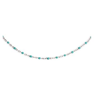 SINGULARU Collier Dots Turquoise Émail. Chaîne avec pierres naturelles en argent 925 avec finition plaqué or 18 kt ou rhodium. Chaîne taille unique. Bijoux pour femme - Publicité SINGULARU Collier Dots Turquoise Émail. Chaîne avec pierres naturelles en argent 925 avec finition plaqué or 18 kt ou rhodium. Chaîne taille unique. Bijoux pour femme - Publicité
