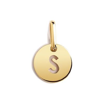 SINGULARU Mini Medallion Letter. Pendentif initiale en argent sterling 925 avec finition plaquée or 18 Kt. À combiner avec un collier. Bijoux pour femme. Lettre A-Z. Publicité SINGULARU Mini Medallion Letter. Pendentif initiale en argent sterling 925 avec finition plaquée or 18 Kt. À combiner avec un collier. Bijoux pour femme. Lettre A-Z. Publicité