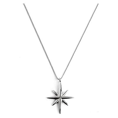 SINGULARU Collier Guidance. Pendentif en argent sterling 925 avec finition plaquée or 18 Kt ou rhodium. Motif étoile. Chaîne taille unique. Bijoux pour femme. Publicité SINGULARU Collier Guidance. Pendentif en argent sterling 925 avec finition plaquée or 18 Kt ou rhodium. Motif étoile. Chaîne taille unique. Bijoux pour femme. Publicité