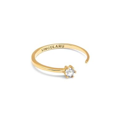 SINGULARU Bague en Or Sophie Bague ajustable Anneau Argent sterling 925 avec finition plaquée or 8 Kt Taille unique Bijoux pour femmes Fabriqués en Europe - Publicité SINGULARU Bague en Or Sophie Bague ajustable Anneau Argent sterling 925 avec finition plaquée or 8 Kt Taille unique Bijoux pour femmes Fabriqués en Europe - Publicité
