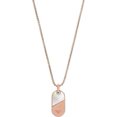 Emporio Armani Collier pour femmes en acier inoxydable avec fermoir à mousqueton - Publicité Emporio Armani Collier pour femmes en acier inoxydable avec fermoir à mousqueton - Publicité