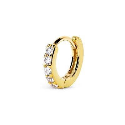 SINGULARU Boucle d'oreille seule Créole Cleo M. Argent 925 avec finition plaqué or 18 kt. Fermoir créole/click. Bijoux pour femme - Publicité SINGULARU Boucle d'oreille seule Créole Cleo M. Argent 925 avec finition plaqué or 18 kt. Fermoir créole/click. Bijoux pour femme - Publicité