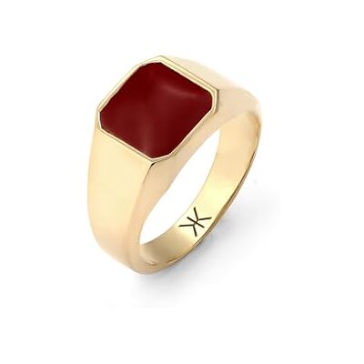 Kuzzoi Bague Chevalière pour Homme Rectangulaire avec Émail en Rouge en Argent Sterling 925 Plaqué Or, Bague Massive (10 mm) pour Hommes Taille 54 – 66, 0605912925, 60, Émail Argent sterling - Publicité Kuzzoi Bague Chevalière pour Homme Rectangulaire avec Émail en Rouge en Argent Sterling 925 Plaqué Or, Bague Massive (10 mm) pour Hommes Taille 54 – 66, 0605912925, 60, Émail Argent sterling - Publicité