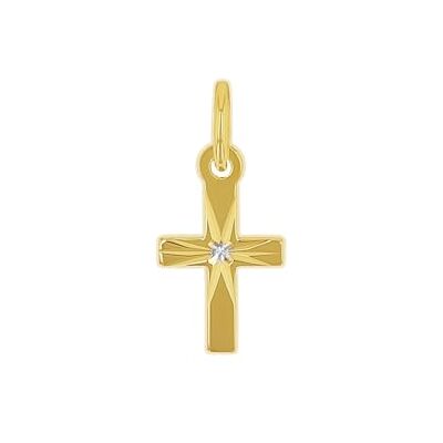 AMOR Pendentif de Collier pour Femme en Or 585 Motif en Forme de Croix AMR-N0027 - Publicité AMOR Pendentif de Collier pour Femme en Or 585 Motif en Forme de Croix AMR-N0027 - Publicité