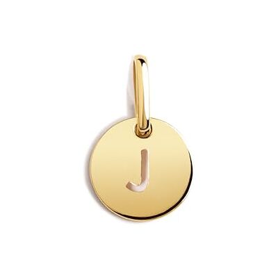 SINGULARU Mini Médaillon Lettre. Pendentif initial en argent sterling 925 avec finition plaqué or 18Kt. Combinable avec collier. Bijoux pour femme. Lettre J - Publicité SINGULARU Mini Médaillon Lettre. Pendentif initial en argent sterling 925 avec finition plaqué or 18Kt. Combinable avec collier. Bijoux pour femme. Lettre J - Publicité