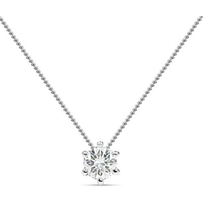 MIORE Collier Femme Or Jaune/Blanc 14 Carats 585 Véritable, Pendentif Diamant de 0.20ct, Chaîne Or Gourmette de 45 cm, Bijoux Femmer Fait Main Hypoallergénique - Publicité MIORE Collier Femme Or Jaune/Blanc 14 Carats 585 Véritable, Pendentif Diamant de 0.20ct, Chaîne Or Gourmette de 45 cm, Bijoux Femmer Fait Main Hypoallergénique - Publicité