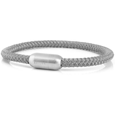 Akitsune Silvus Bracelet en Nylon 5mm d'paisseur Bracelet en Acier Inoxydable pour Femmes Hommes Fermeture magntique Argent Mat Gris 19,5cm - Publicité Akitsune Silvus Bracelet en Nylon 5mm d'paisseur Bracelet en Acier Inoxydable pour Femmes Hommes Fermeture magntique Argent Mat Gris 19,5cm - Publicité