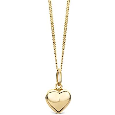 MIORE Collier Femme, Pendentif en Forme de Cœur Poli, Or 14 Carats 585, Collier Or Femme, Maille Gourmette, 45 cm, Fermoir Anneau à Ressort, Fabriqué en Italie, Bijoux Femme avec Boite a Bijoux - Publicité MIORE Collier Femme, Pendentif en Forme de Cœur Poli, Or 14 Carats 585, Collier Or Femme, Maille Gourmette, 45 cm, Fermoir Anneau à Ressort, Fabriqué en Italie, Bijoux Femme avec Boite a Bijoux - Publicité