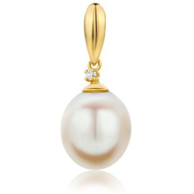 Miore Pendentif Or Jaune 14 k (585/1000) Perle d'Eau Douce - Publicité Miore Pendentif Or Jaune 14 k (585/1000) Perle d'Eau Douce - Publicité