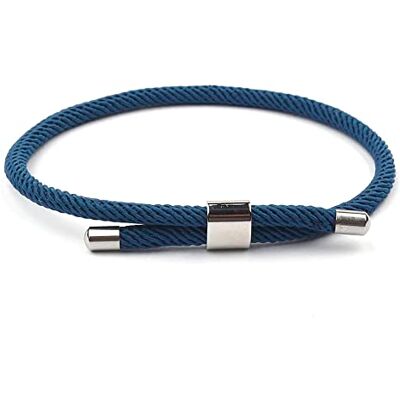ZENSE Bracelet bleu pour homme en corde tressée ajustable - Publicité ZENSE Bracelet bleu pour homme en corde tressée ajustable - Publicité