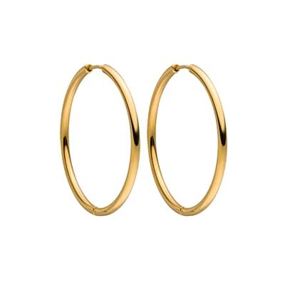 Purelei Boucles d’oreilles créoles femme 40 mm, acier inoxydable plaqué or/argent/or rose, créoles étanches, bijoux tendance résistants, cadeau élégant - Publicité Purelei Boucles d’oreilles créoles femme 40 mm, acier inoxydable plaqué or/argent/or rose, créoles étanches, bijoux tendance résistants, cadeau élégant - Publicité