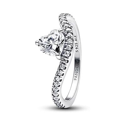 Pandora 193661C01 Bague pour Femme avec pavé ondulé cœur en Argent, 52/16,6, Argent Sterling, Zirkonia - Publicité Pandora 193661C01 Bague pour Femme avec pavé ondulé cœur en Argent, 52/16,6, Argent Sterling, Zirkonia - Publicité