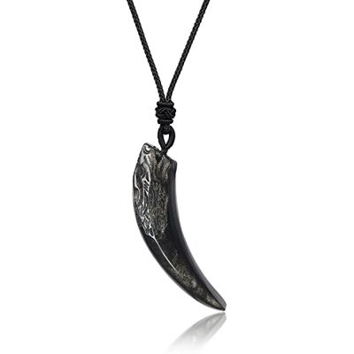 COAI Collier Réglable Pendentif Dent de Loup Pierre Unisexe - Publicité COAI Collier Réglable Pendentif Dent de Loup Pierre Unisexe - Publicité