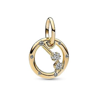 Pandora Moments Charm pendant Zodiaque Bélier en métal plaqué or 14 carats avec zircones cubiques transparentes - Publicité Pandora Moments Charm pendant Zodiaque Bélier en métal plaqué or 14 carats avec zircones cubiques transparentes - Publicité