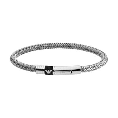 Emporio Armani Bracelet Pour Homme, Bracelet En Acier Inoxydable Argenté, EGS1623040 - Publicité Emporio Armani Bracelet Pour Homme, Bracelet En Acier Inoxydable Argenté, EGS1623040 - Publicité