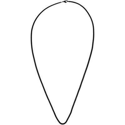 Akitsune Baca Chane 80 cm 3mm de Large Collier Femme Hommes Box Rolo en Acier Inoxydable Mousqueton Minimaliste Hommes Collier Noir Mat - Publicité Akitsune Baca Chane 80 cm 3mm de Large Collier Femme Hommes Box Rolo en Acier Inoxydable Mousqueton Minimaliste Hommes Collier Noir Mat - Publicité