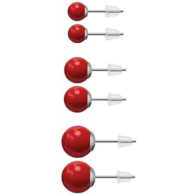SoulCats Soul-Cats 1 Set Goujons boules blanches noires rouges boucles d'oreilles de perles Rockabilly 60s 70s - Publicité SoulCats Soul-Cats 1 Set Goujons boules blanches noires rouges boucles d'oreilles de perles Rockabilly 60s 70s - Publicité