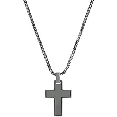 s.Oliver Collier homme avec pendentif, croix, livré dans un coffret cadeau bijoux - Publicité s.Oliver Collier homme avec pendentif, croix, livré dans un coffret cadeau bijoux - Publicité
