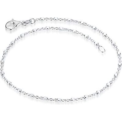 MATERIA by Matthias Wagner Bracelet raffiné pour femme en argent 925, chaîne filigranée à maillons cubiques, avec fermoir mousqueton # - Publicité MATERIA by Matthias Wagner Bracelet raffiné pour femme en argent 925, chaîne filigranée à maillons cubiques, avec fermoir mousqueton # - Publicité