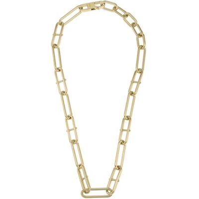 Fossil Collier Pour Femmes Heritage, Longueur : 23mm, Largeur : 1.7mm, Hauteur : 23mm Collier En Acier Inoxydable Doré, - Publicité Fossil Collier Pour Femmes Heritage, Longueur : 23mm, Largeur : 1.7mm, Hauteur : 23mm Collier En Acier Inoxydable Doré, - Publicité