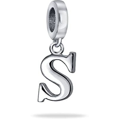 Bling Jewelry Cadeau Personnalisé Pendre Lettre A-Z Alphabet Initiale Charm Bead Pour Femmes Pour Ados Solide .925 Argent Sterling Pour Bracelet Européen - Publicité Bling Jewelry Cadeau Personnalisé Pendre Lettre A-Z Alphabet Initiale Charm Bead Pour Femmes Pour Ados Solide .925 Argent Sterling Pour Bracelet Européen - Publicité