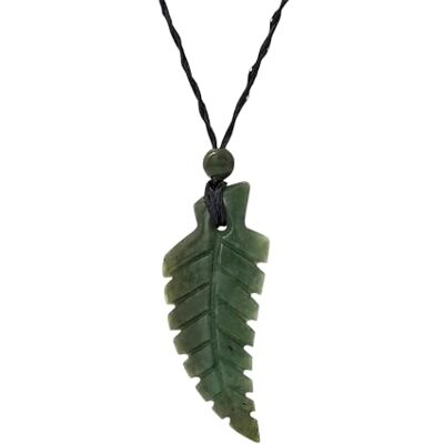 81stgeneration Collier Pendentif Feuille de Fougère Maorie en Jade Néphrite Collier Surfeur en Cordon de Pierre Verte pour Femme Bijoux Naturels pour Hommes Pendentifs Sculptés à la Main - Publicité 81stgeneration Collier Pendentif Feuille de Fougère Maorie en Jade Néphrite Collier Surfeur en Cordon de Pierre Verte pour Femme Bijoux Naturels pour Hommes Pendentifs Sculptés à la Main - Publicité