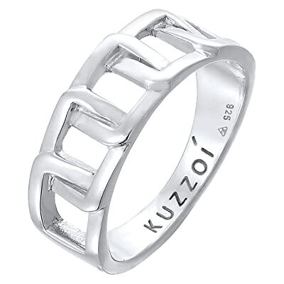 Kuzzoi Bague massive pour homme (8 mm) au design gourmette poli, bague pour homme en argent sterling 925, bague en argent sterling 925, aspect maillons, taille 60-66, 0602260322, Argent sterling Acier - Publicité Kuzzoi Bague massive pour homme (8 mm) au design gourmette poli, bague pour homme en argent sterling 925, bague en argent sterling 925, aspect maillons, taille 60-66, 0602260322, Argent sterling Acier - Publicité