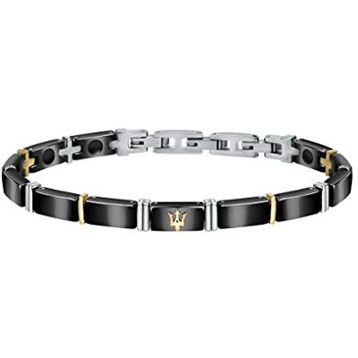 MASERATI Maserati Bracelet Homme, Collection JEWELS, en Acier, Cèramique, PVD or jaune JM221ATZ03 - Publicité MASERATI Maserati Bracelet Homme, Collection JEWELS, en Acier, Cèramique, PVD or jaune JM221ATZ03 - Publicité