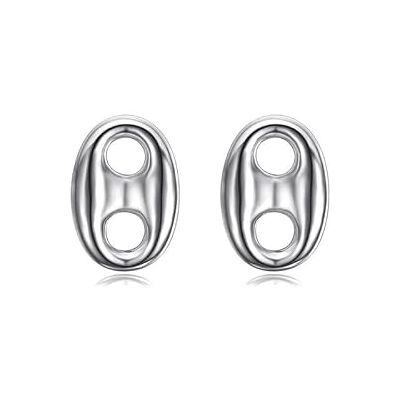 BOBIJOO Jewelry Boucles d'oreilles Enfant Bébé Grain de café Acier inoxydable Argent 6x4mm - Publicité BOBIJOO Jewelry Boucles d'oreilles Enfant Bébé Grain de café Acier inoxydable Argent 6x4mm - Publicité