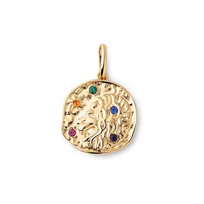 SINGULARU Charm Organic Colors Zodiaque. Pendentif en laiton avec finition plaqué or 18 kt. Combinable avec collier. Bijoux pour femme. Lion - Publicité SINGULARU Charm Organic Colors Zodiaque. Pendentif en laiton avec finition plaqué or 18 kt. Combinable avec collier. Bijoux pour femme. Lion - Publicité