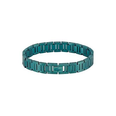 Lacoste Bracelet à Maillons pour Homme Collection METROPOLE en Acier Inoxydable avec Plaquage Vert - Publicité Lacoste Bracelet à Maillons pour Homme Collection METROPOLE en Acier Inoxydable avec Plaquage Vert - Publicité