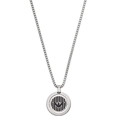 Emporio Armani Collier pour homme en acier inoxydable avec fermoir à mousqueton - Publicité Emporio Armani Collier pour homme en acier inoxydable avec fermoir à mousqueton - Publicité