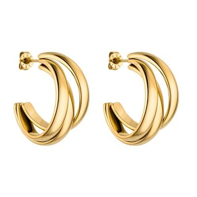 Purelei Cascade Boucles d’oreilles (Or) – Créoles durables en acier inoxydable – Boucles d’oreilles femme résistantes à l’eau – 2,0 cm de diamètre – Bijoux de mode - Publicité Purelei Cascade Boucles d’oreilles (Or) – Créoles durables en acier inoxydable – Boucles d’oreilles femme résistantes à l’eau – 2,0 cm de diamètre – Bijoux de mode - Publicité