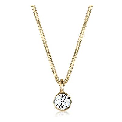 Elli Collier Femme Pendentif Solitaire de Base avec Cristaux - Publicité Elli Collier Femme Pendentif Solitaire de Base avec Cristaux - Publicité